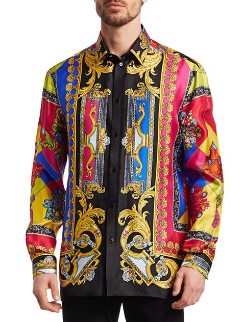 men's shirts versace|Versace collection men shirt sale.